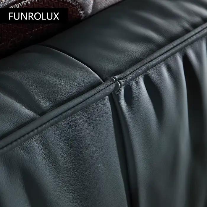 Lit lumineux de luxe moderne simple en cuir