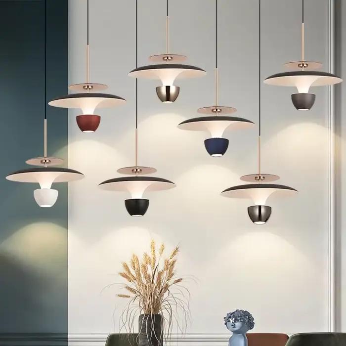 Chevet minimaliste LED lustre moderne créatif Restaurant chambre cuisine réglable suspension lampe décor à la maison luminaire