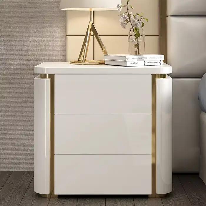 Tables de chevet de luxe tendance, classiques européennes, modernes et haut de gamme, simples et élégantes, Meble Do Pokoju, meubles de chambre à coucher