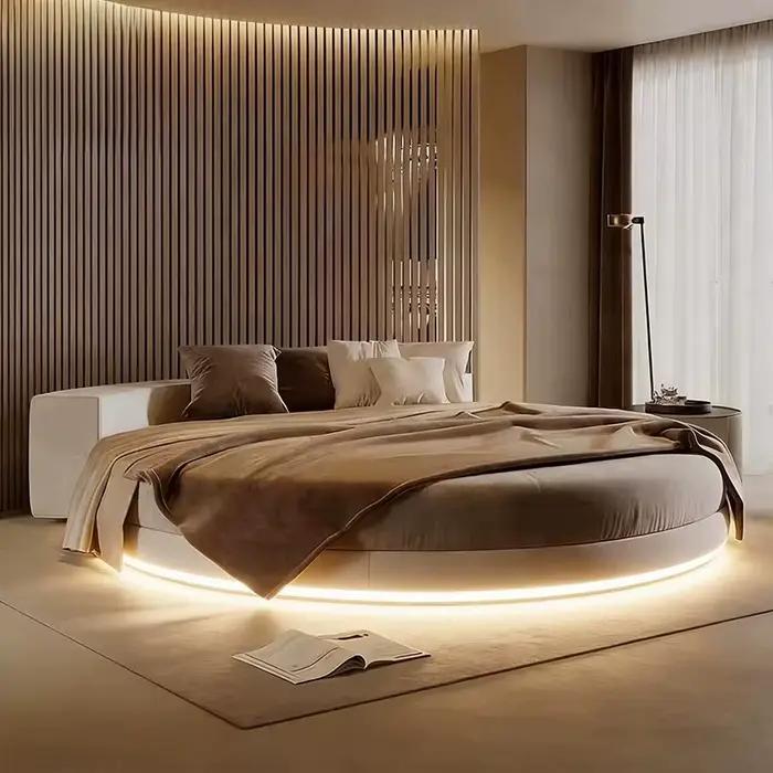 Lit rond italien 180x200 pour chambre à coucher