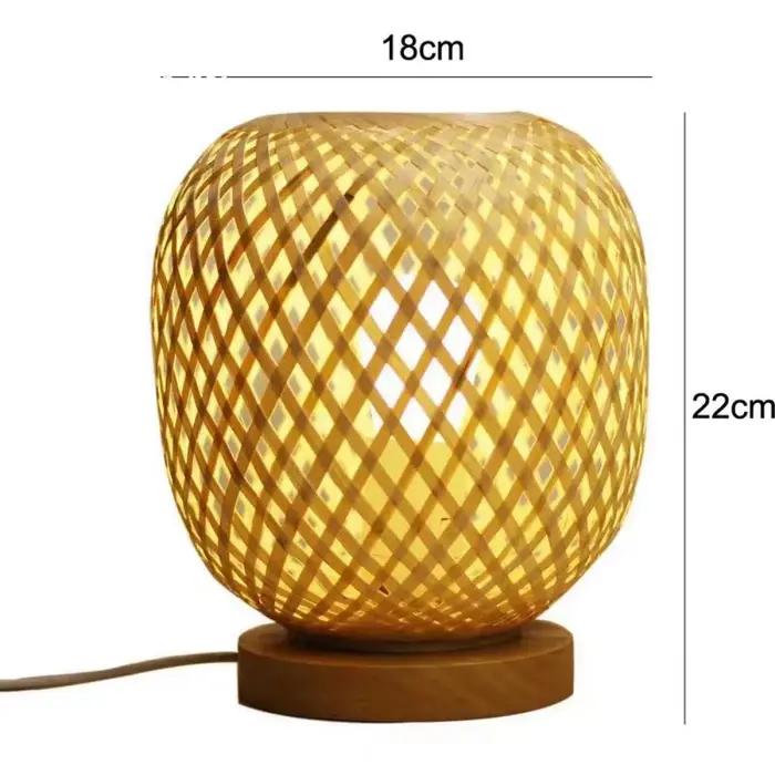 Lampe de Table en Bambou et Rotin