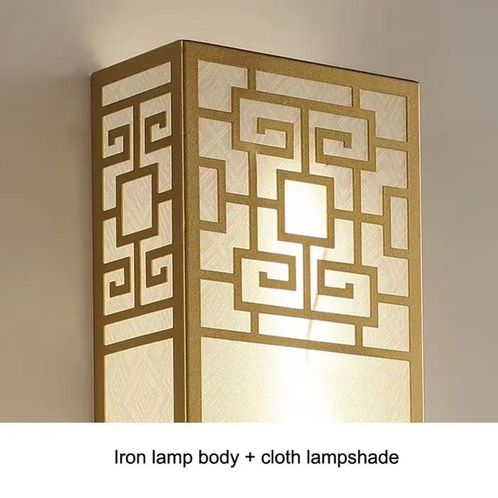 Style chinois chambre applique bande en forme Zen fond mur lampe de chevet salon couloir escaliers hôtel ingénierie lampe