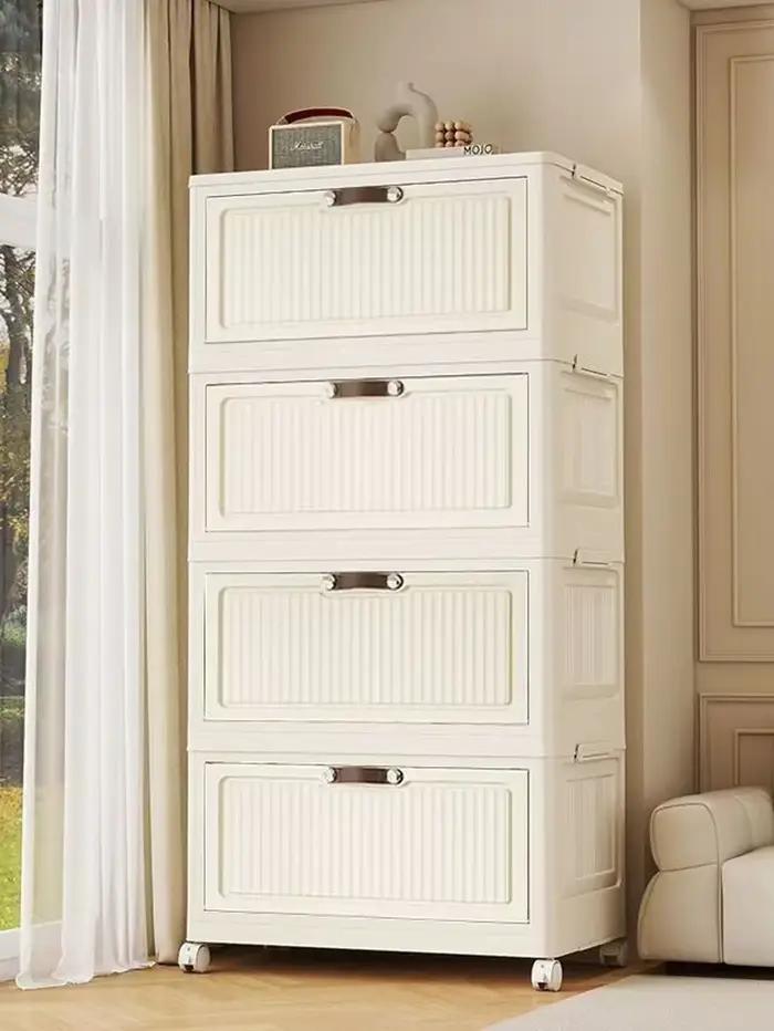 Armoire de rangement transparente pliable
