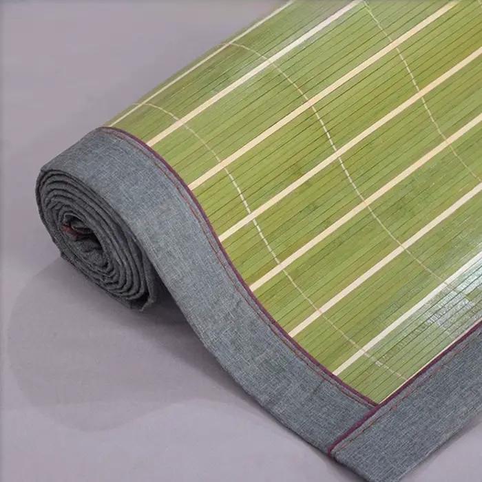 Tapis en bambou double face pliable
