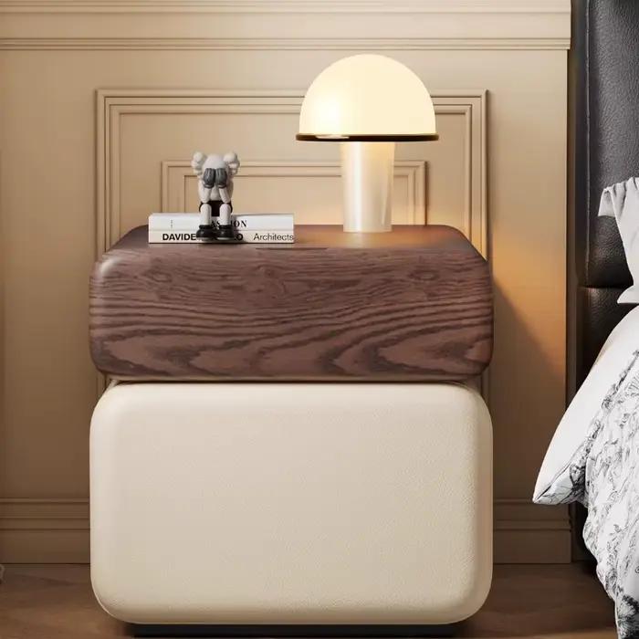 Table de chevet moderne avec pieds boule de rangement