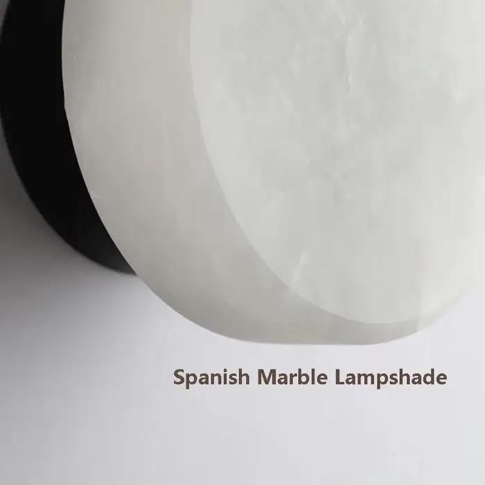 Applique de chevet en marbre espagnol, pierre naturelle, lumière minimaliste LED, lampe de décoration pour couloir et étude