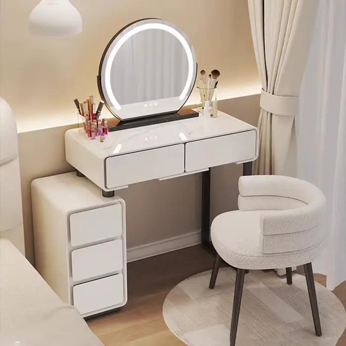Table de vanité de luxe élégante, gain de place, rangement créatif, commodes esthétiques, tiroirs de chambre nordique modernes, meubles de salon ﻿