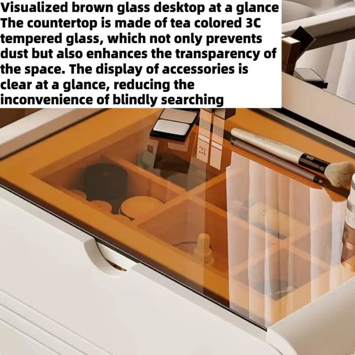 Coiffeuse de luxe avec miroir relevable 60 cm