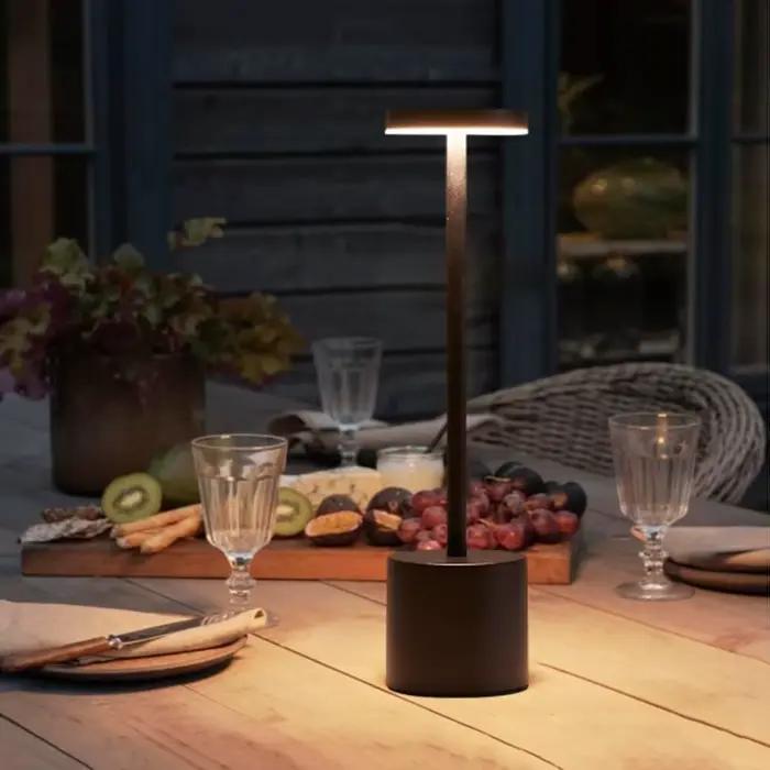 Lampes de Table tactiles LED sans fil portables lampe de bureau Rechargeable 3 couleurs réglable chevet lumière ambiante créative pour la décoration de la pièce