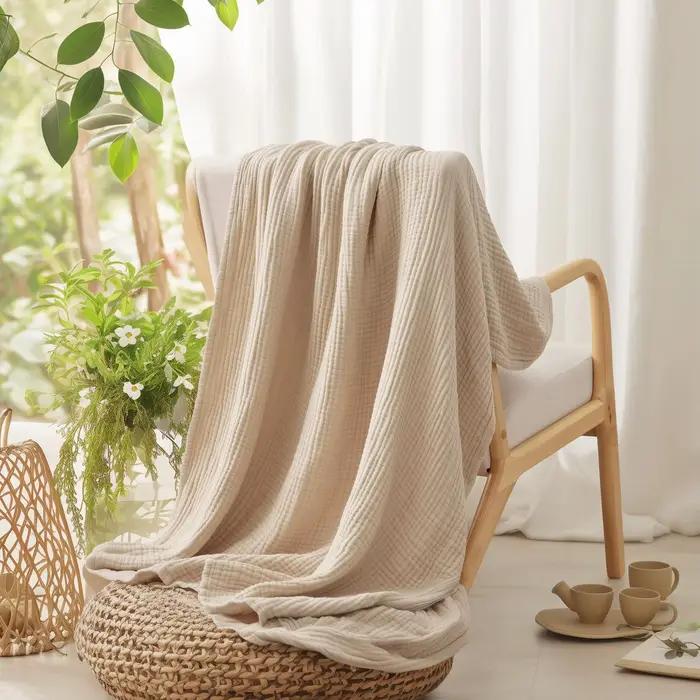 Couverture 100% coton pour lit