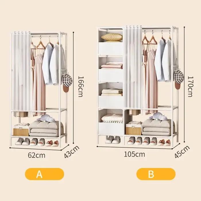 Armoire cintre casier de rangement placards ouverts Dressers armoires lit pliant