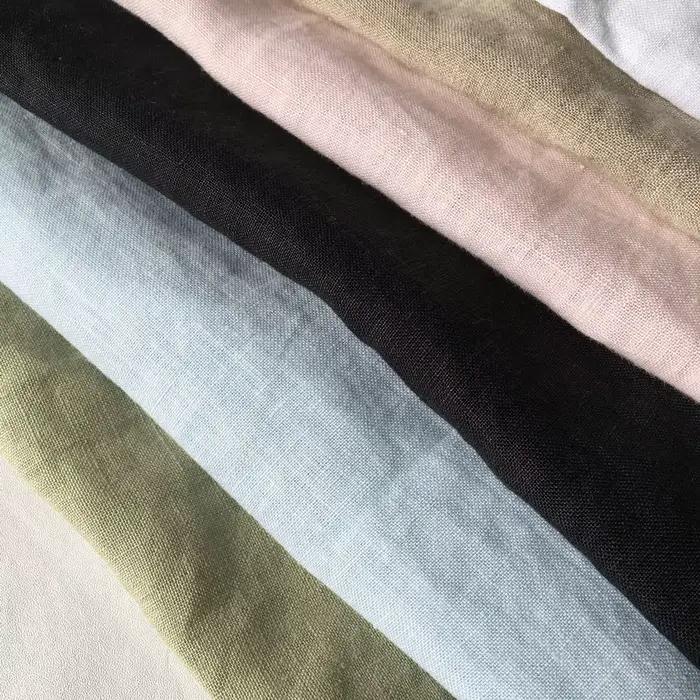 Parure de lit en tissu de lin français