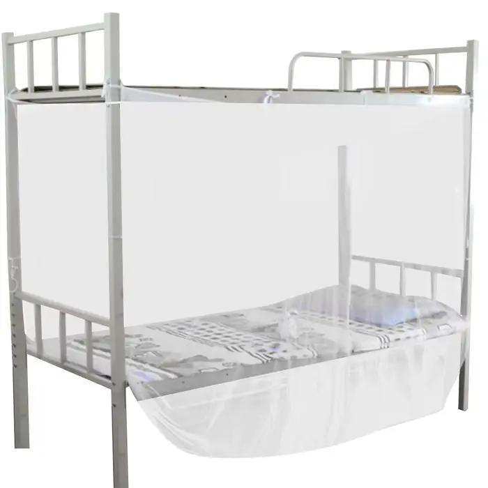 Moustiquaire Blanche à 4 Niveaux d'Angle pour Lit Queen Size Complète