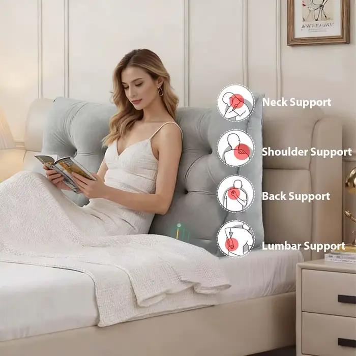 Coussin de dossier triangulaire en polaire Cloud 2026 pour lit