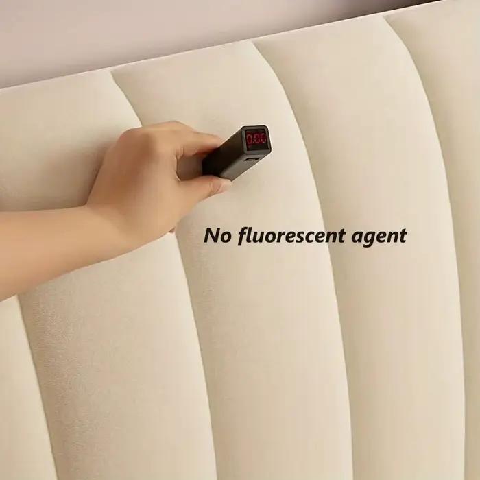 Housse de tête de lit matelassée en peluche courte de haute qualité