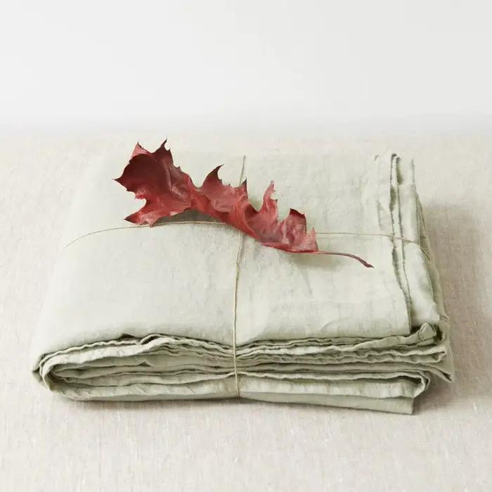Parure de lit de luxe en lin pur lavé 100 %, tissage uni, motif goutte de pluie à la française, pour maison d'hôtes, dans des couleurs classiques pures