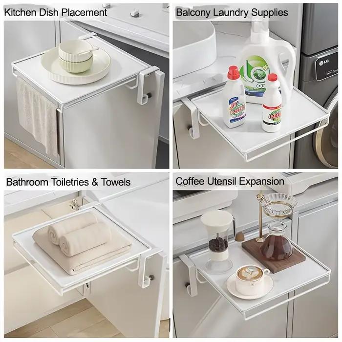 Étagère pliable pour porte d'armoire – Rangement de comptoir et panneau de séparation