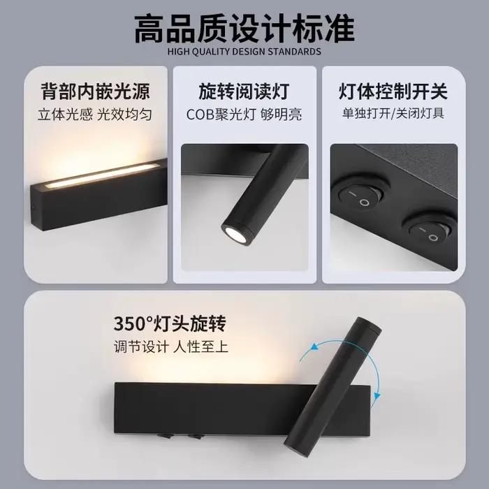 Tête de lit de chambre mur LED lumière atmosphère
