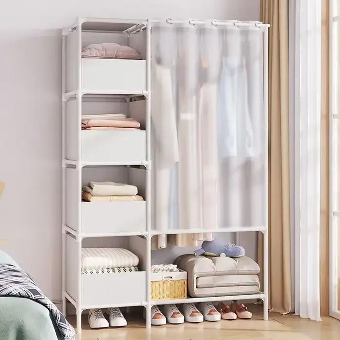 Armoire cintre casier de rangement placards ouverts Dressers armoires lit pliant