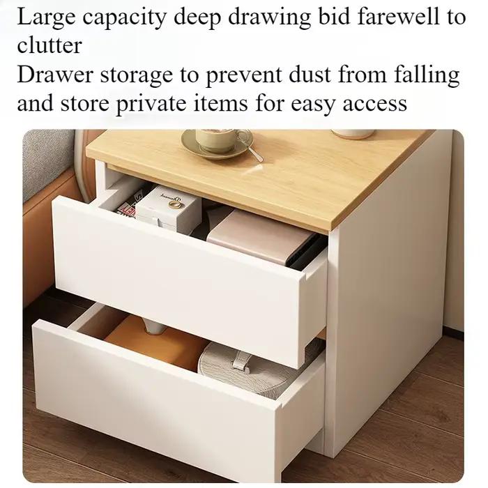 Table de chevet simple et multifonctionnelle avec rangement à pompe, petite armoire de chevet pour chambre à coucher, location de maison