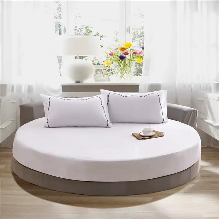Drap-housse rond d'hôtel avec bande élastique