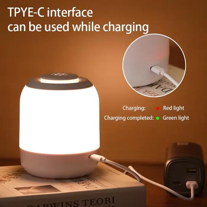 LED veilleuse lampe tactile lampe de Table lampe de chevet lampe de chambre avec capteur tactile lampe de bureau Portable lumière pour enfants cadeaux LED