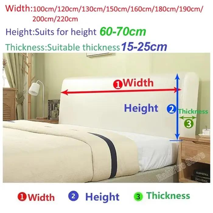 Housse de protection universelle en coton pour tête de lit