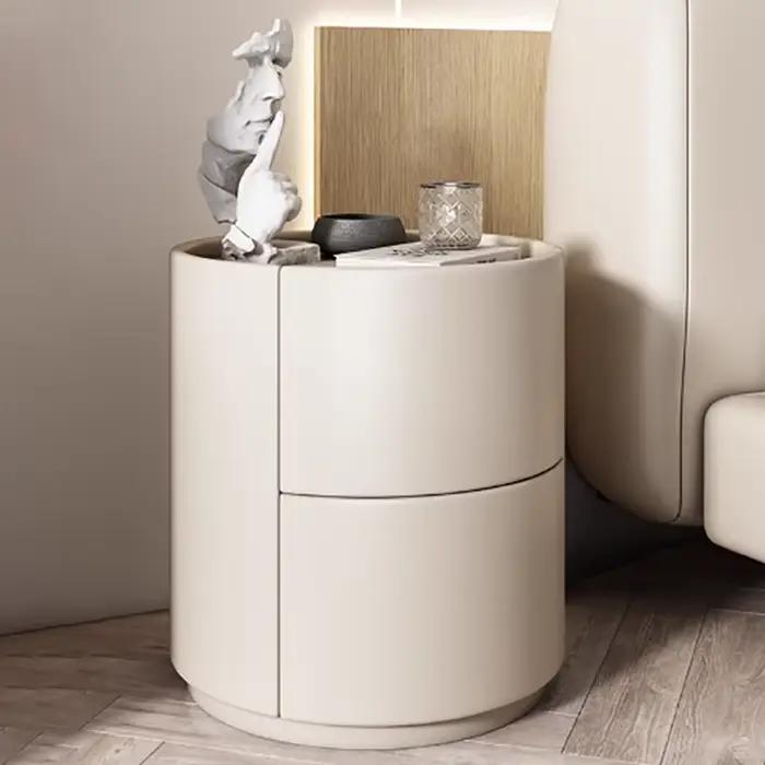 Avec rangement tables de chevet étroites rondes avec tiroirs chambre Design