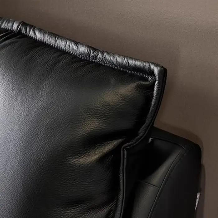 Lit double king size de luxe, cadre de lit queen size noir 180x200cm, tête de lit en bois, lit moderne, meubles de chambre à coucher.