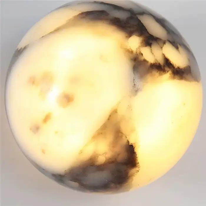 B84B-luxe haut de gamme chambre chevet boule marbre pierre naturelle applique lumière LED salon couloir escalier évier