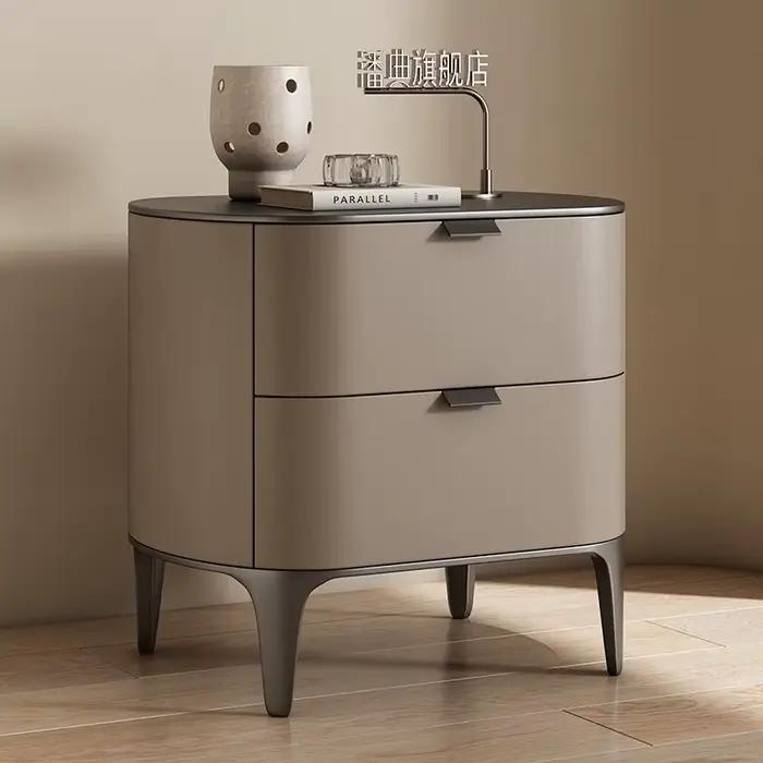 Tables de chevet de luxe en cuir microfibre
