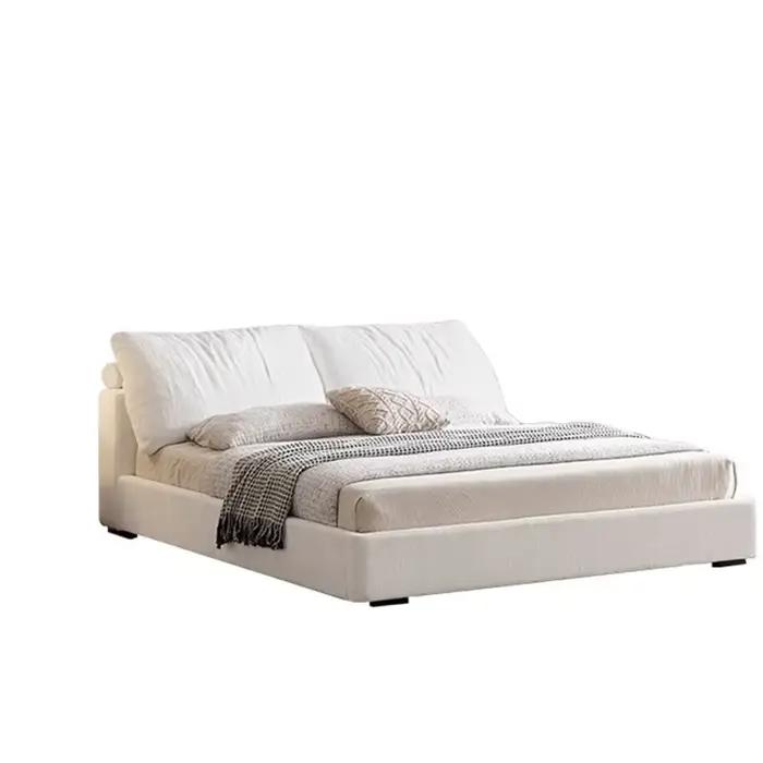 Lit blanc minimaliste maison plate-forme tête de lit lit de luxe boîte fantaisie cadre Letto Gonfiabile Matrimoniale meubles de chambre