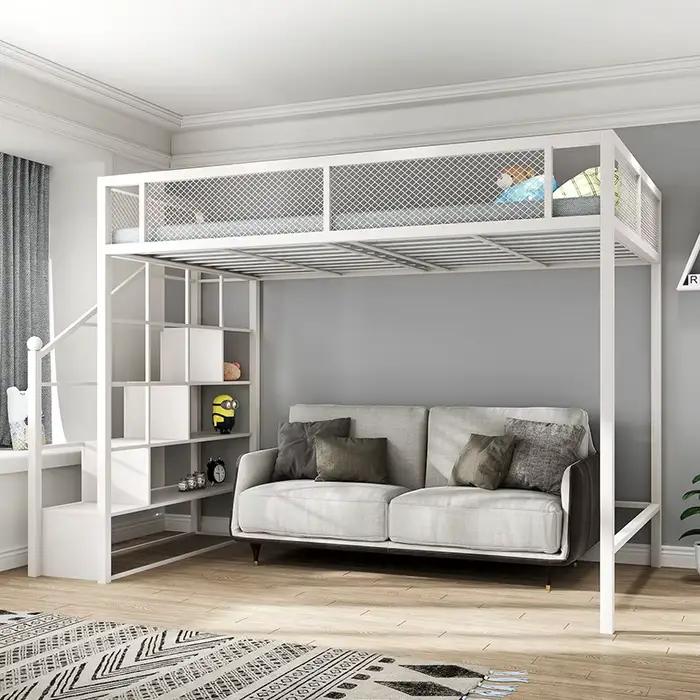 ForModern simple personnalisé Queen King dortoir adultes étudiant cadre de lit en métal adulte Loft lit école maison