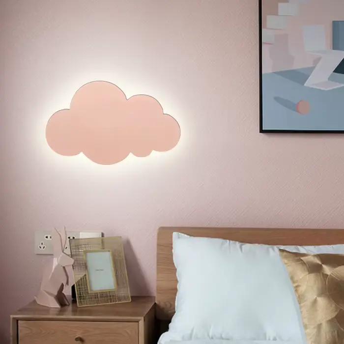 LED nuage applique murale pour chambre enfants pépinière enfants applique murale lampe latérale art déco appliques mur côté lampe luminaires