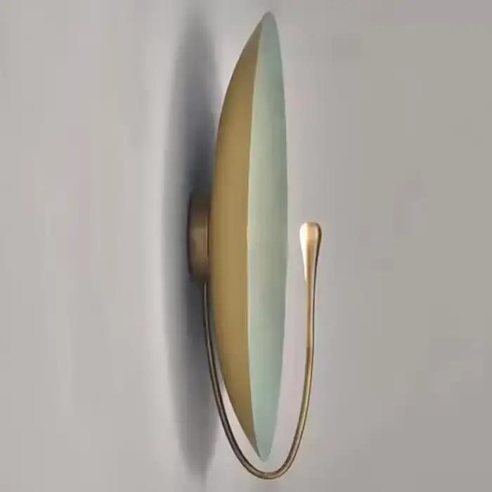 Italien Vintage en acier inoxydable rond mur LED lumière étude couloir mur chambre chevet salon applique luminaires
