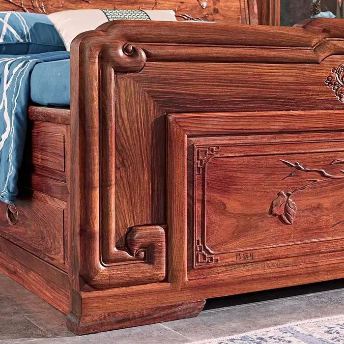 Têtes de lit en bois, Têtes de lit double, Lit plateforme moderne flottant de style japonais, Lit double au sol, Letto Matrimoniale, Meubles tendance