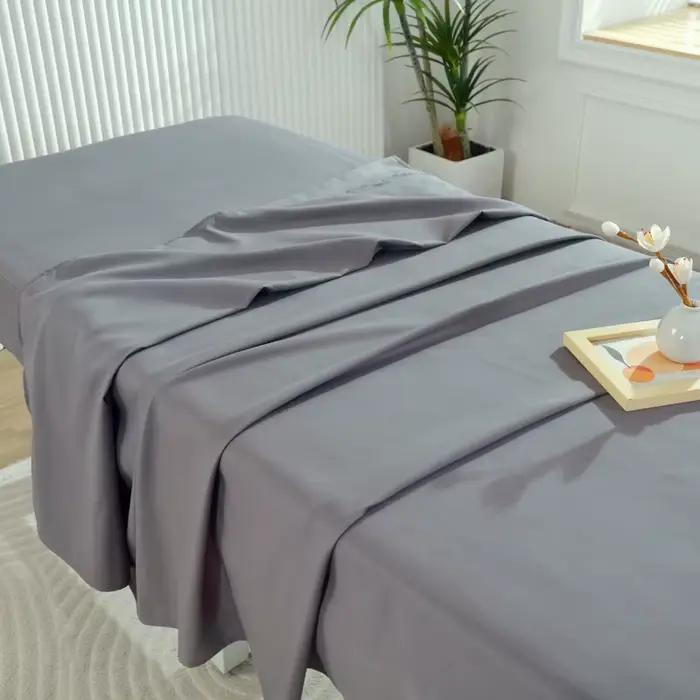 Lot de 2 draps-housses et couvre-lit pour table de massage de salon de beauté, sans trous, ensembles de draps pour table de beauté