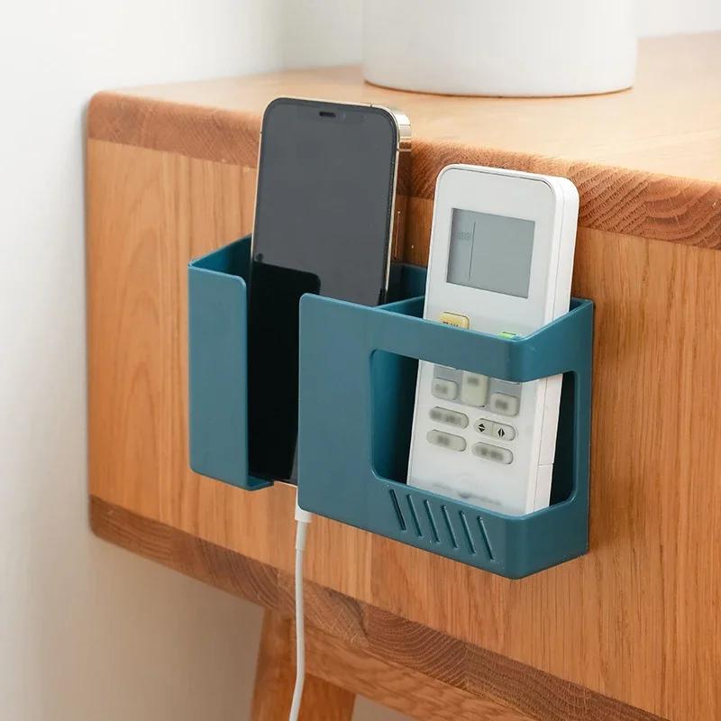 Boîte de rangement murale pour télécommande, 1 pièce, sans poinçonnage, support TV, climatisation, chargement de téléphone portable
