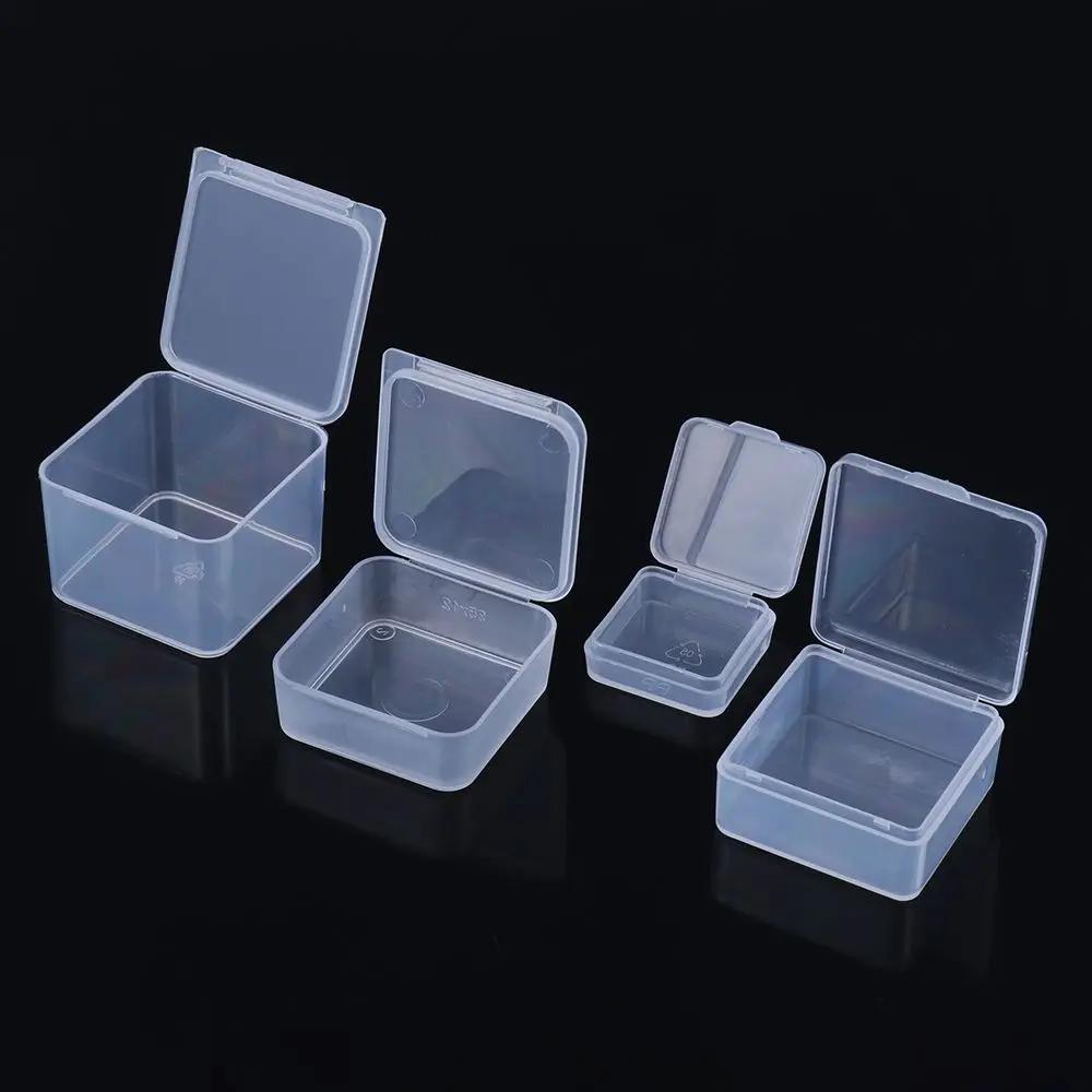 Boîte de rangement transparente en plastique pour petits objets, conteneur de perles, pilule, puce, outils, accessoires, soleil, anniversaire, bijoux, 1 pièce