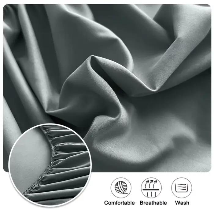 Drap-housse 90/120/150/180x200 avec bande élastique, couleur unie, protège-matelas pour lits simples, doubles et king-size