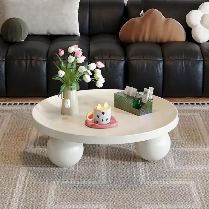 Table d'appoint ronde pour canapé