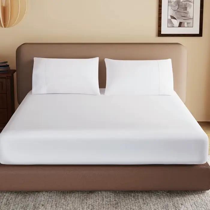 Drap-housse en coton lavé avec bandes élastiques, housse de matelas Ultra douce et Durable, réglable, pour lit Queen et King, 90/160/200cm