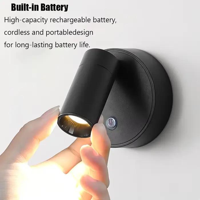 Lampe murale LED portable, veilleuse sans fil à commande tactile, lampe rechargeable à commande tactile 3 couleurs, lampe de décoration de chambre à 3 niveaux de luminosité, lampe de chevet, lampe de 