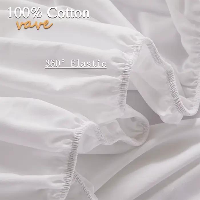 Drap-housse 100% coton avec bandes élastiques