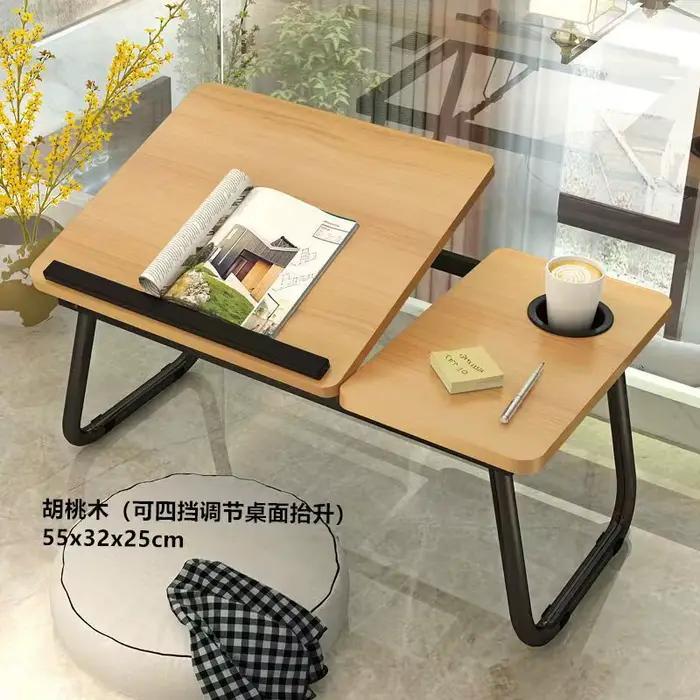 Table ergonomique pliable, lit intégré, bureau paresseux pour ordinateur portable, avec hauteur régl