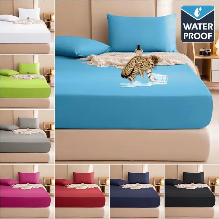 Housses de matelas imperméables de couleur unie