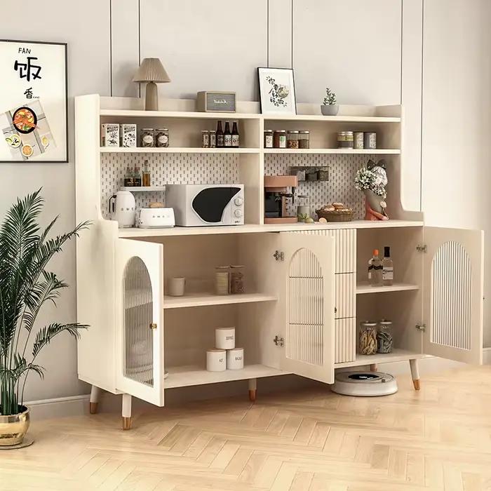 Armoires de salon de luxe européennes avec portes en verre