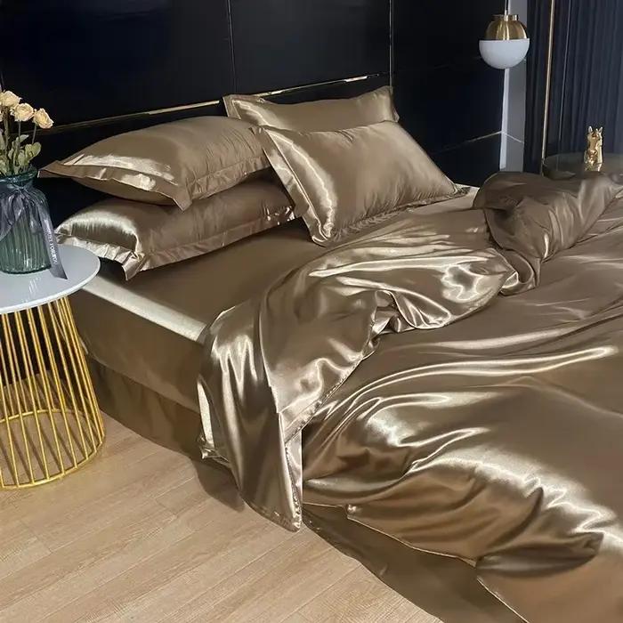Parure de lit de luxe en soie de mûrier 100%