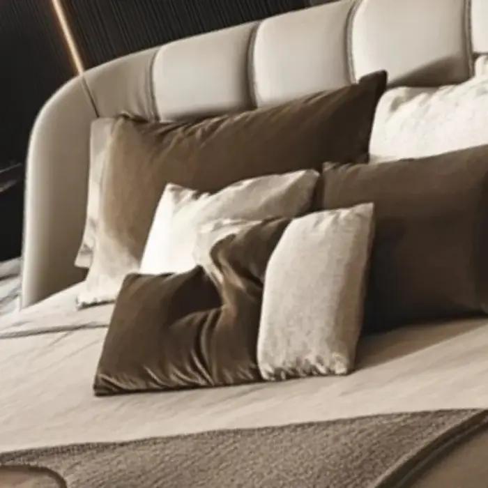 Cadre de lit Queen tendance avec tête de lit rembourrée douce pour une expérience de sommeil améliorée