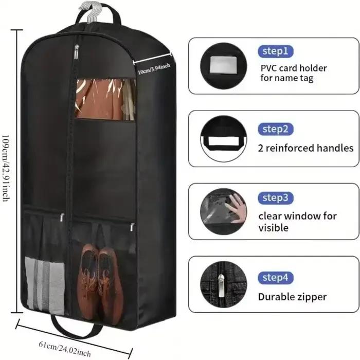 Sac de costume de voyage avec fermeture à glissière